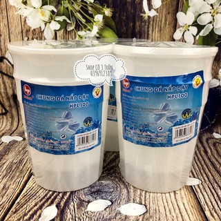 Set 2 chung làm đá Nắp Đậy HPL100 - Chung đá nắp đậy làm đá bằng nhựa HOFACO an toàn, tiện lợi