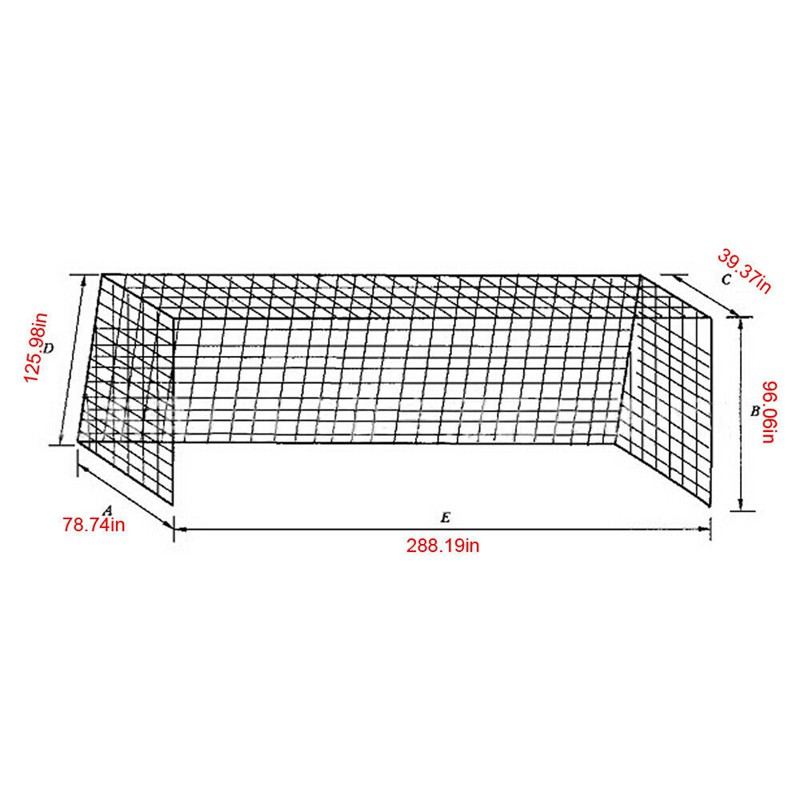 24X8FT Full Size Soccer Goal Net Sports Football Post Netting Training Backyard