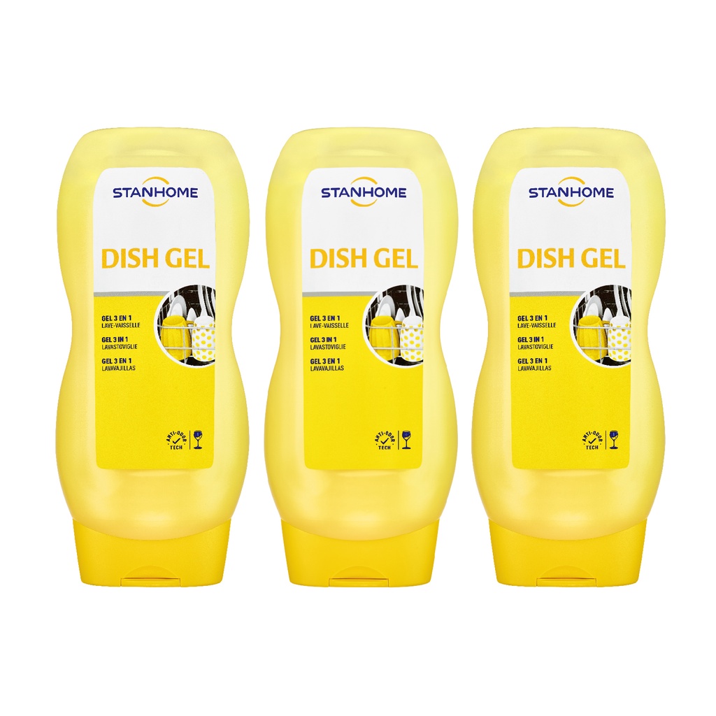 Set 3 Gel Rửa Bát Chuyên Dụng Cho Máy Rửa bát All In One Stanhome Dish Gel 720ml/chai