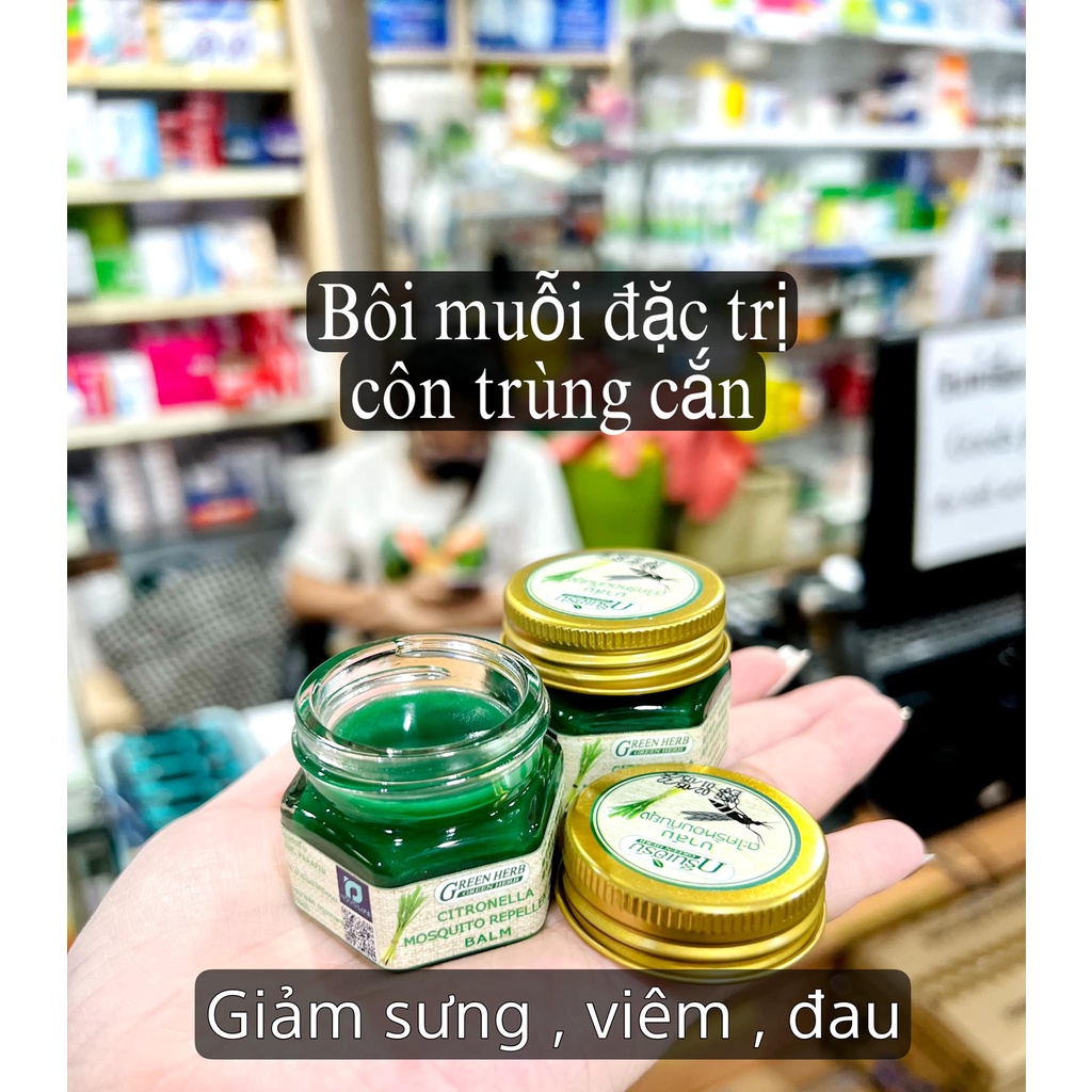 Cao bôi muỗi Thái Lan GREEN HERB 14k/ 1 lọ 10gr
