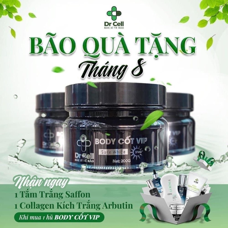 Kem Dưỡng Trắng Da Body Cốt   Kem Dưỡng Ẩm Body Dr Cell Dưỡng Thể Trắng Da Toàn Thân 200g