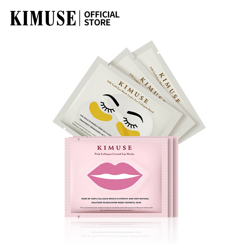 Mặt nạ mắt/ môi Kimuse chứa vitamin E + collagen cải thiện nếp nhăn và quầng thâm 9g