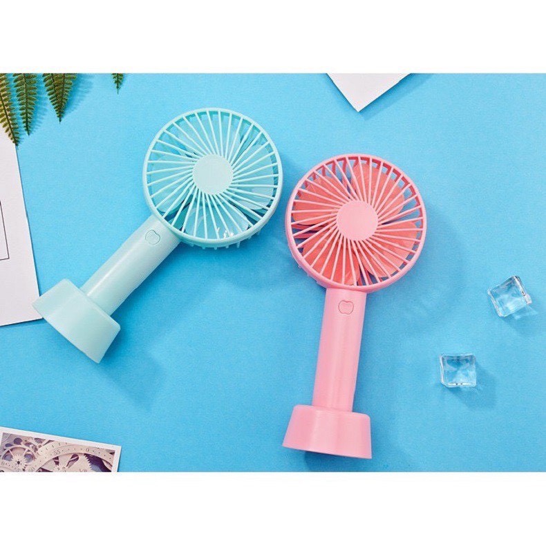 Quạt Mini cầm tay tích điện có đế 3 cấp độ gió | BigBuy360 - bigbuy360.vn