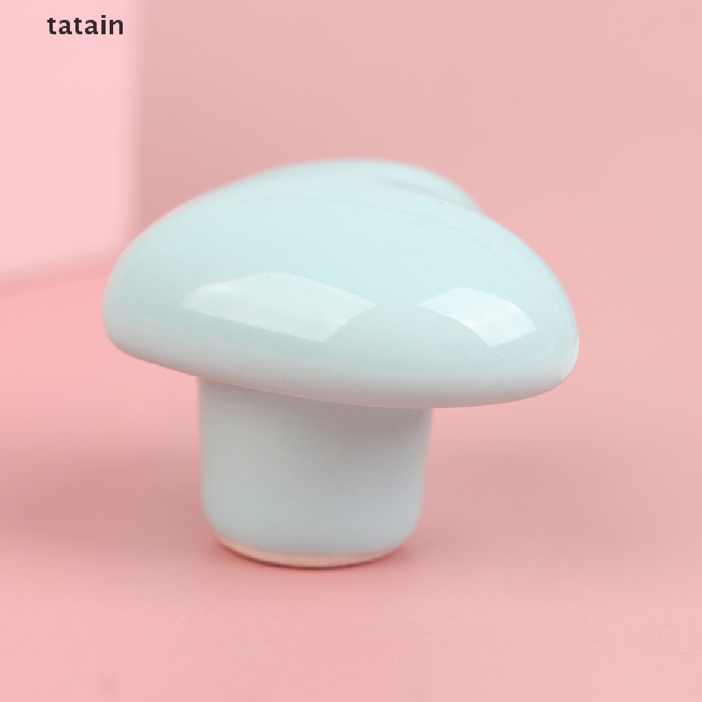 [TAT] Cartoon Color Ceramic Hand-in-hand Wardrobe Door Single-hole Round Drawer Handle CVX