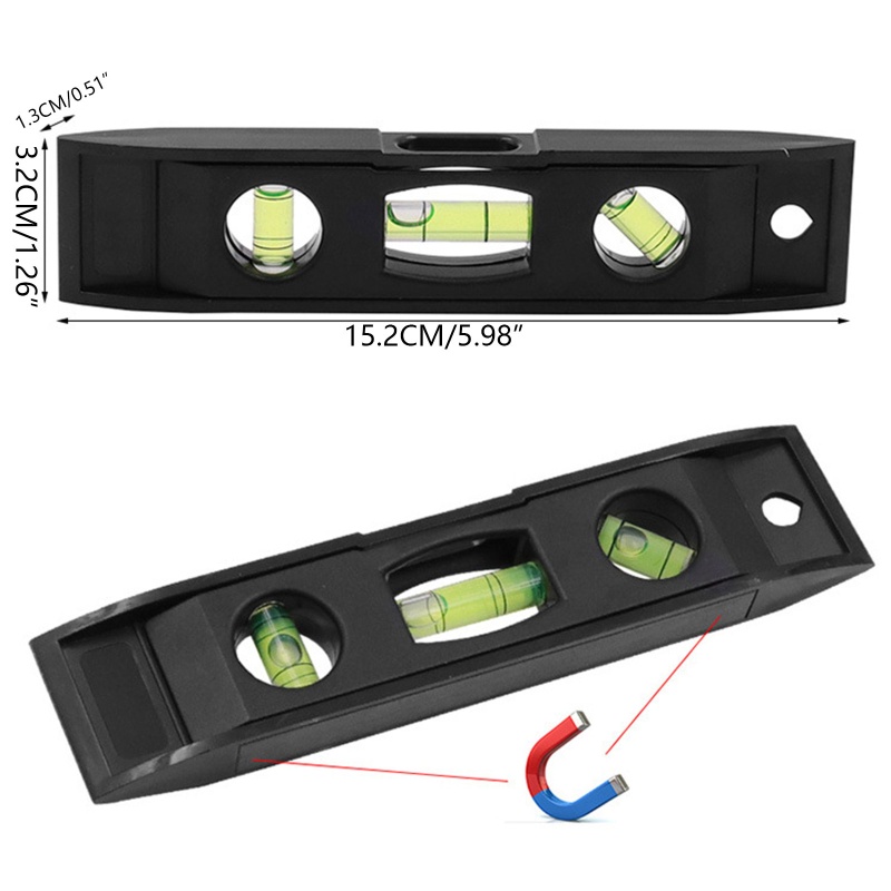 Dụng Cụ Đo Độ Cân Bằng Bong Bóng 3 Mức Độ Nặng 15.2cm/6inches Tiện Dụng