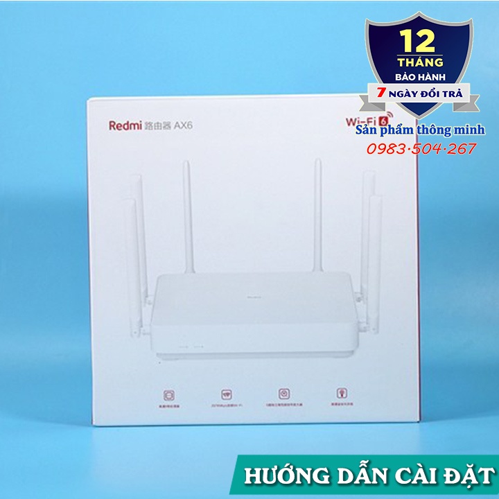 Bộ phát Wifi Router Xiaomi Redmi AX6S hỗ trợ - Wifi 6 - Mesh - 248 thiết bị