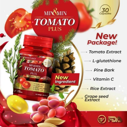 vıên uốnǥ trắŉg da min and min Tomato Plus Whitening Blink Thái Lan