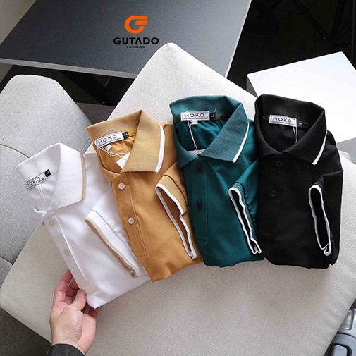 Áo thun Polo Nam nữ chất thun cá sấu cổ phối Nhiều màu style Hàn quốc phong cách Ulzzang