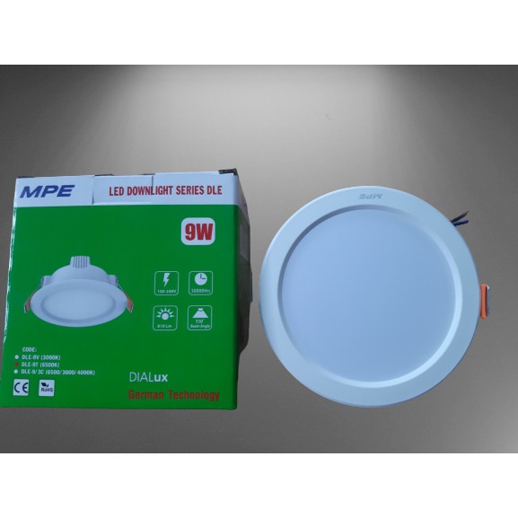 ĐÈN LED ÂM TƯỜNG 9W MPE . DOWNLIGHT DLE - TIẾT KIỆM ĐIỆN