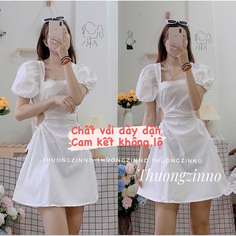 [Ảnh thật/Video]Váy hotgirl khoét eo tôn dáng Đầm quyến rũ ulzzang phong cách Hàn Quốc