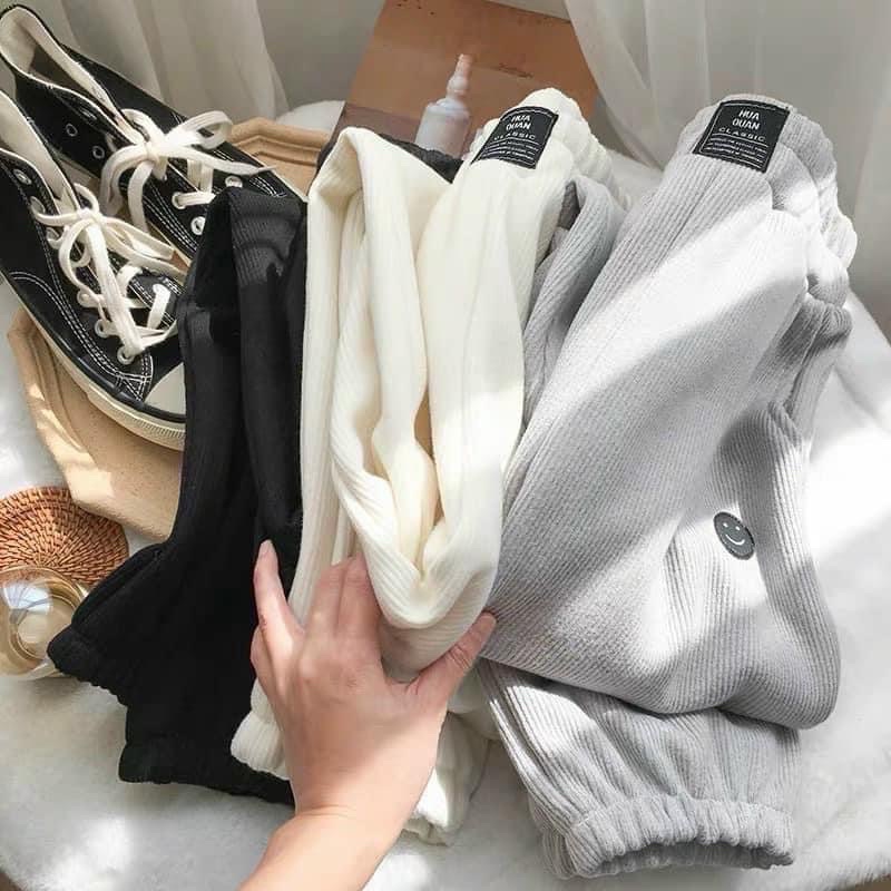 [RẺ VÔ ĐỊCH] Quần jogers Nam/Nữ from thụng Unisex,Quần bom chun mặt cười đủ màu chất bo tăm dày dặn phong các Ulzzang