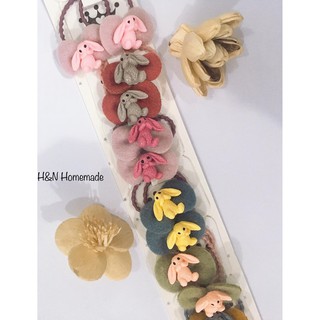 Dây buộc cột tóc cho bé thỏ con nơ set 2 cái 🎀🐰