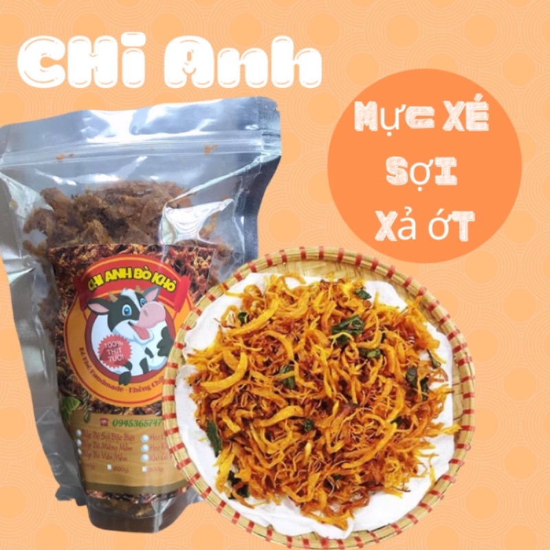 Mực Xé Sợi -Khô Mực Xé Sợi Vị Sả Ớt Đặc Biệt Thơm Ngon Loại 1-Đặc Sản Miền Bắc -Xuất Xứ Hải Phòng | BigBuy360 - bigbuy360.vn