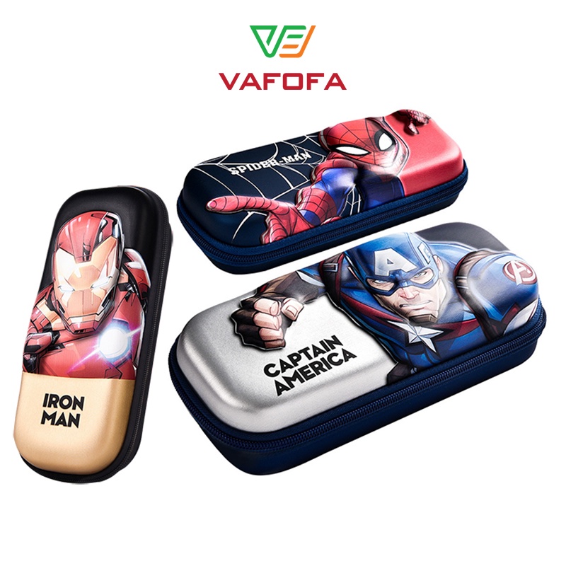 Hộp đựng bút 3D cho bé hộp bút nhiều ngăn in nổi cho học sinh Disney Marvel VAFOFA - PB301