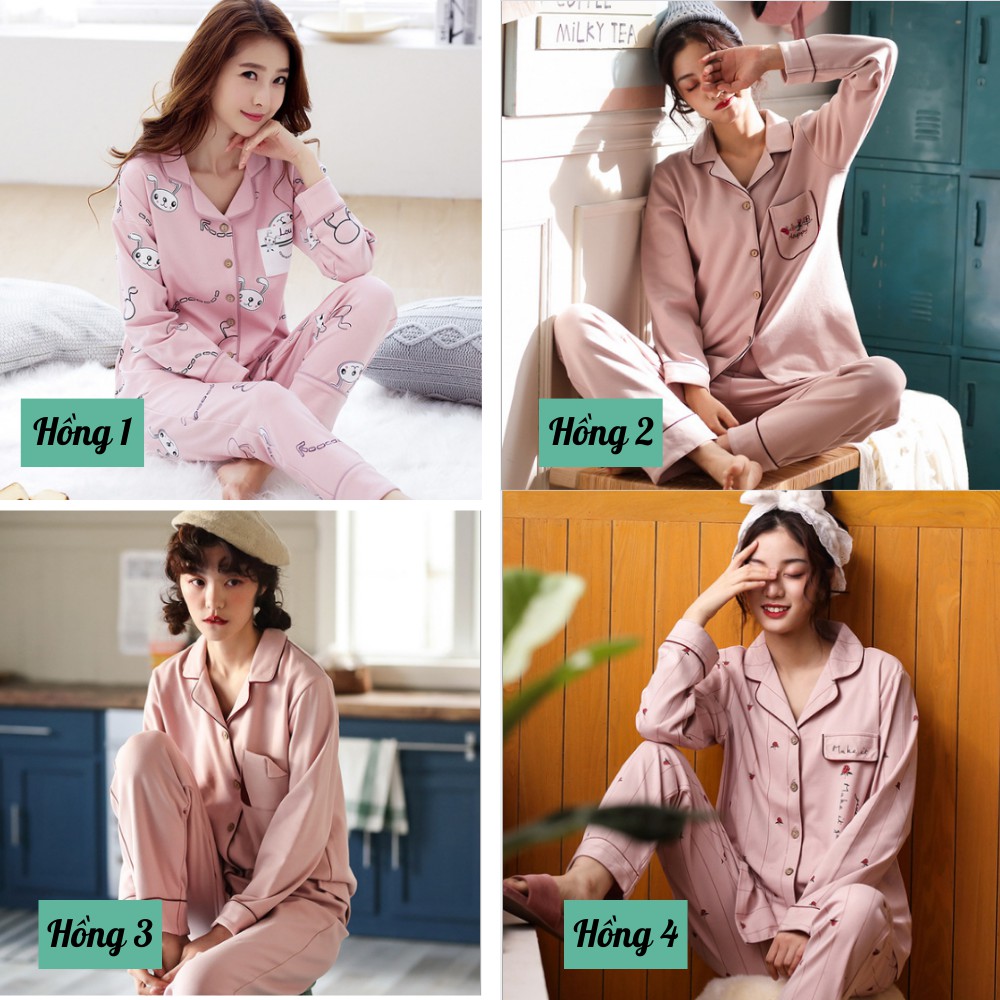 [11 mẫu] Bộ Pijama Nữ Cotton 100% Dài Tay Đẹp | BigBuy360 - bigbuy360.vn