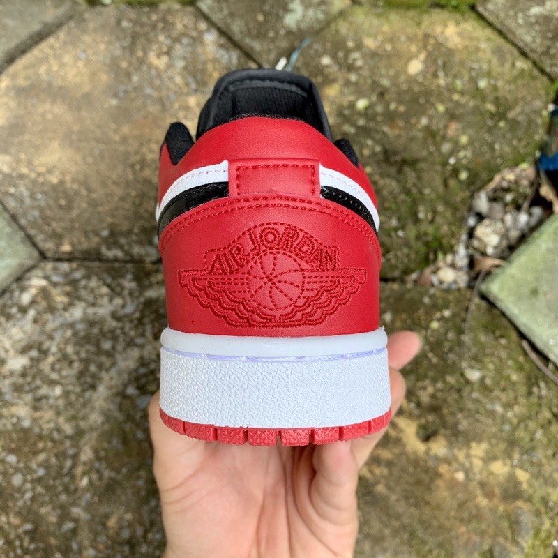 giày thể thao jodan low1 cổ thấp đỏ đen bản cao cấp | BigBuy360 - bigbuy360.vn