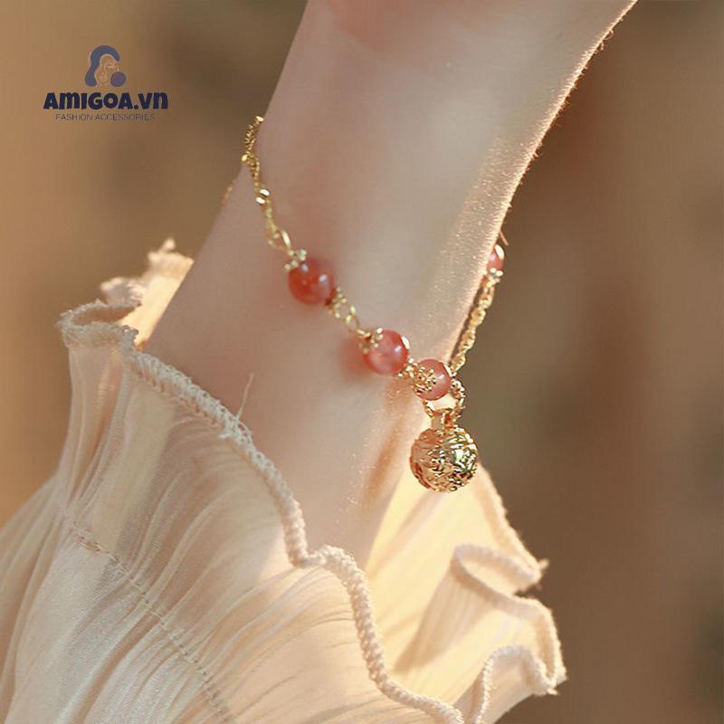 ✨✨Vòng Tay Mặt Chuông Vàng Phong Cách Dân Tộc Niche Quà Tặng Đặc Biệt