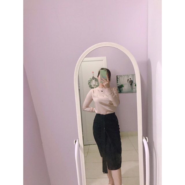 áo sơmi lụa màu hồng lòng tôm size S M