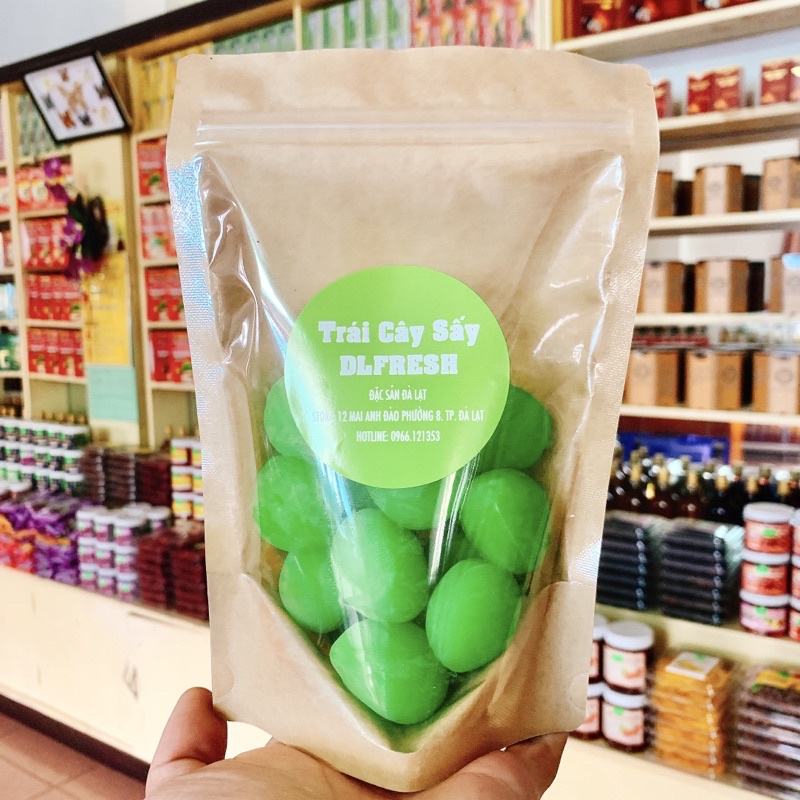 Đào Sấy Giòn DLFRESH Đặc Sản Đà Lạt Túi Zip 250gr