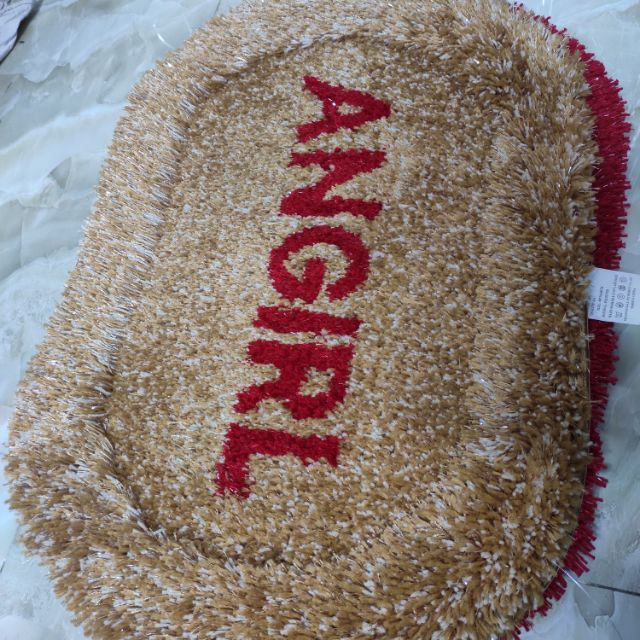 Thảm chùi chân kiểu mới hình bầu dục lông mềm