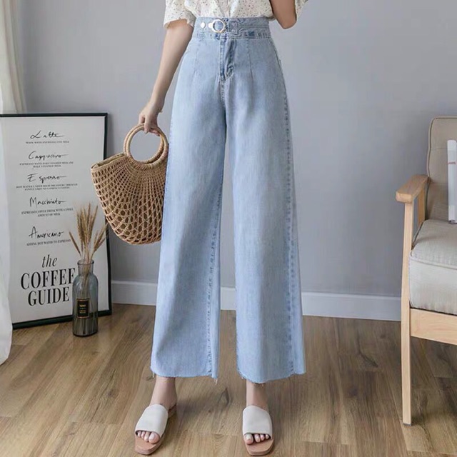 [Mã WASTMAY giảm 15% tối đa 30K đơn 150K] Quần culottes jean mẫu mới ( hình thật )