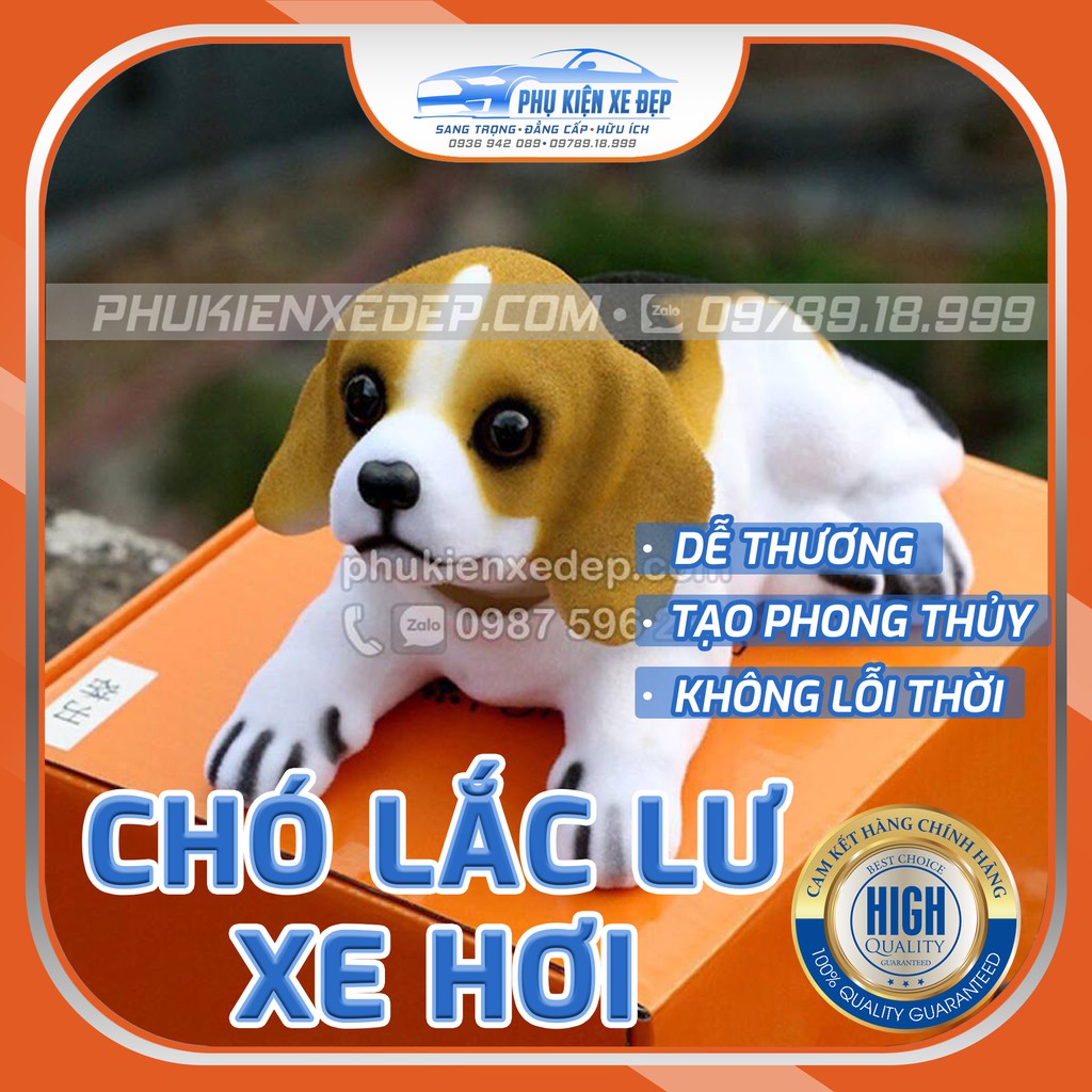 Chó lắc lư trên xe hơi - Trang trí taplo ô tô, chó gật gù, lúc lắc