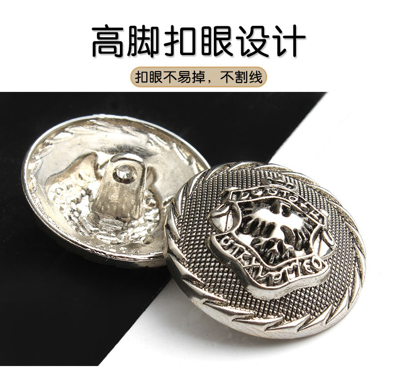10 Nút Áo Kim Loại 18mm Phong Cách Vintage