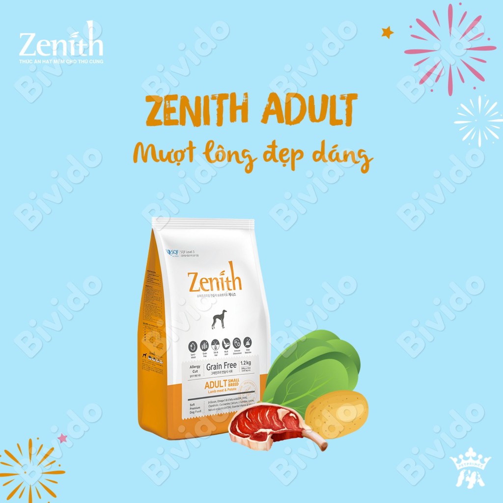 Thức ăn hạt mềm chó lớn Zenith adult túi 300g - Bivido