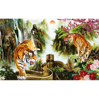 Tranh đính đá Mảnh hổ khuynh thành Kích thước:75×50cm LV584