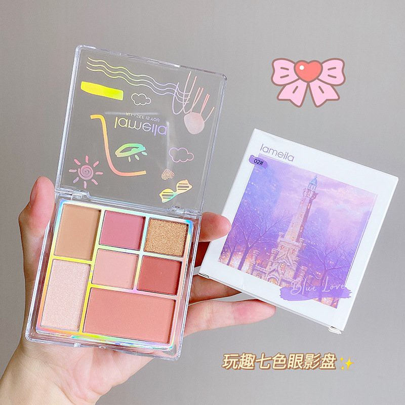 Phấn Mắt 7 Ô Lameila Thành Phố Biển Trời 5082 EYESHADOW Chính Hãng Nội Địa LPM4