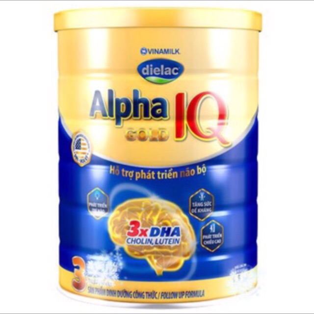 SỮA BỘT DIELAC ALPHA GOLD IQ STEP 3 HỘP THIẾC 1500g (Date 2023)