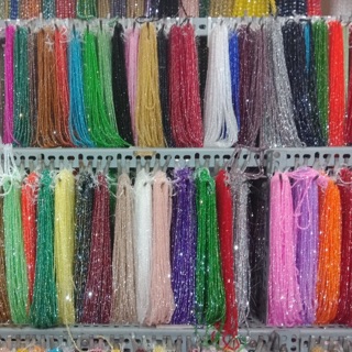 Combo 20 sợi pha lê nón 4mm hoặc 3mm các màu giá rẻ(giao ngẫu nhiên)