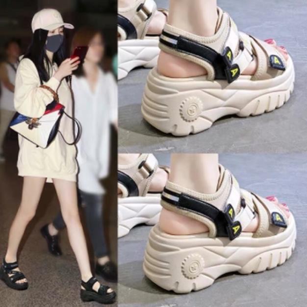 Sandal nữ FREESHIP Sandal nữ độn đế bánh mỳ chữ A mới