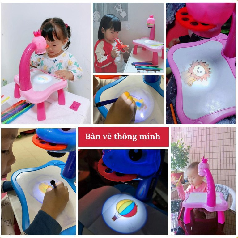Đồ chơi trẻ em , đồ chơi phát triển trí tuệ Bàn chiếu học vẽ thông minh cho bé giúp phát triển trí não sáng tạo