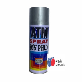 Sơn xịt atm all-in-one spray paint màu nhũ bạc mịn a100