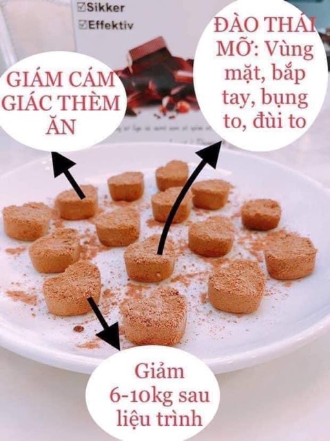 KẸO GIẢM CÂN SOCOLA ĐAN MẠCH[ TÁCH LẺ 20V ]