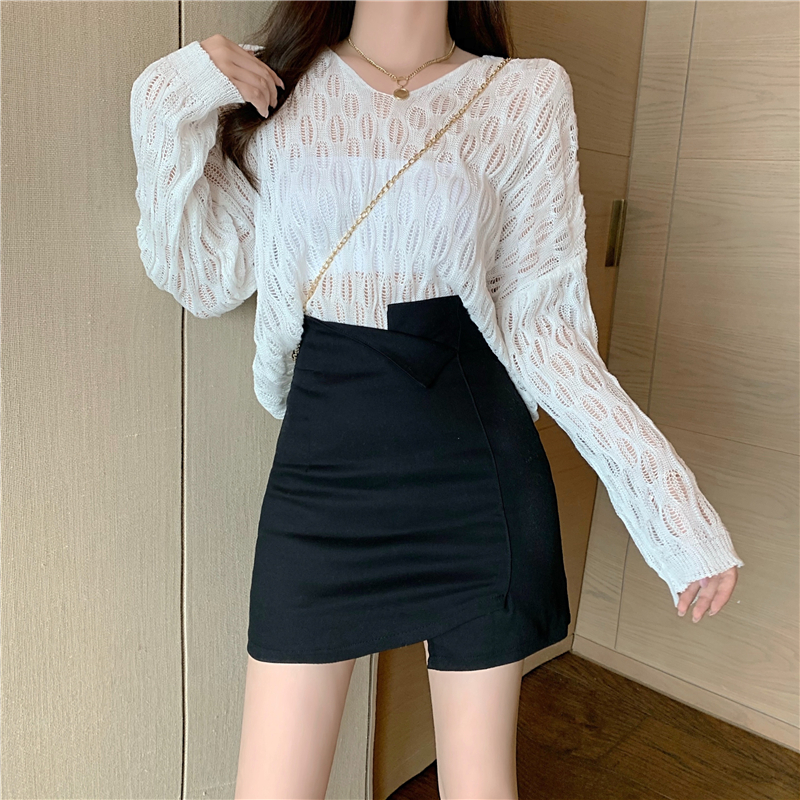 Korean Fashion Irregular High Waist Sexy Slim Mini Skirt