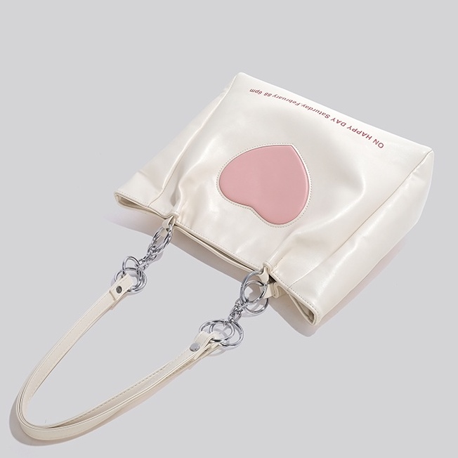 🌸Hàng Order🌸 Túi Xách Nữ CEEKAY Da Mềm Trơn Đính Trái Tim Quai Da Đeo Sang Chảnh Nữ Tính 🌸Hàng Quảng Châu