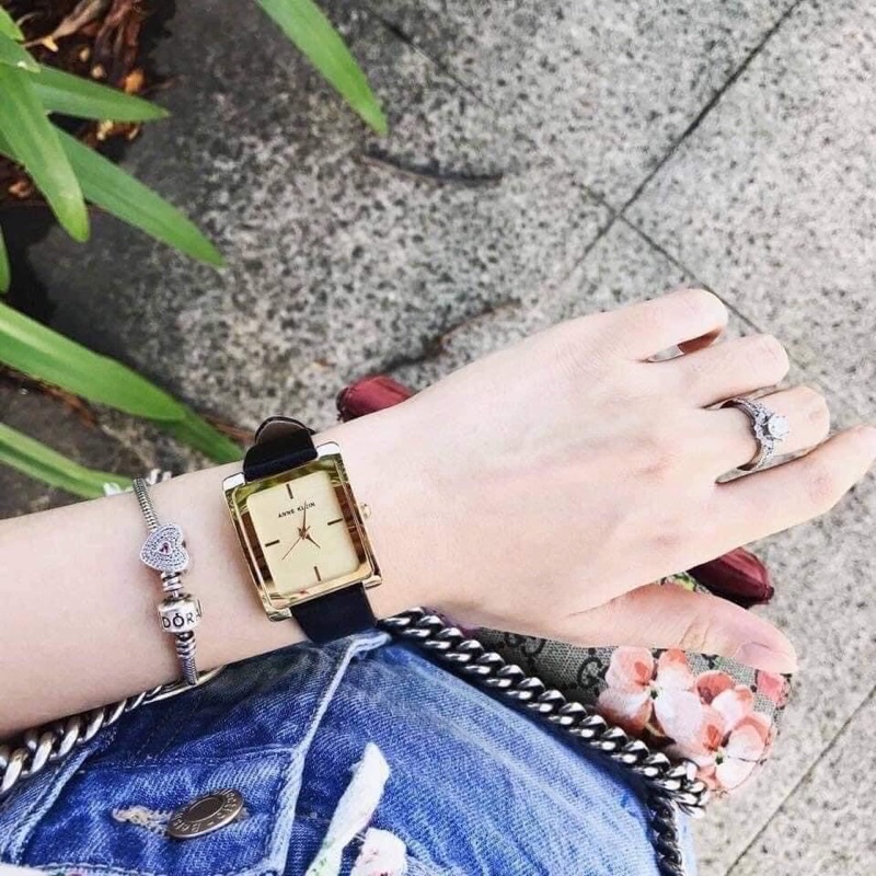 Đồng hồ nữ anne klein dây da