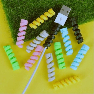 Spiral Cable Protector Data Cable Silicone Cable Winder Protector Mobile Phone Universal USB Charging Data Cable