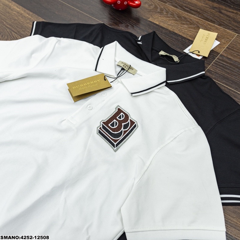 Áo phông nam cổ bẻ chữ thêu ngực 4252