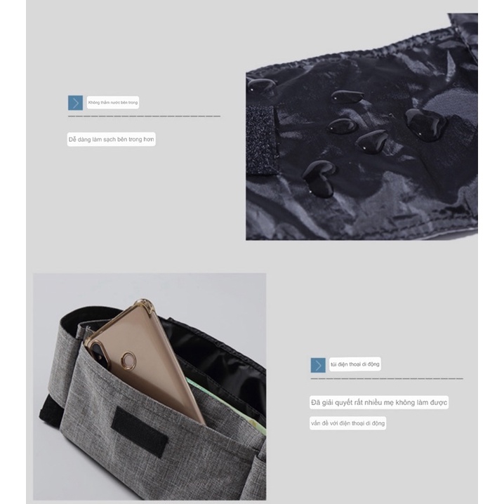 Túi treo xe đẩy đựng đồ cho bé Hàn Quốc