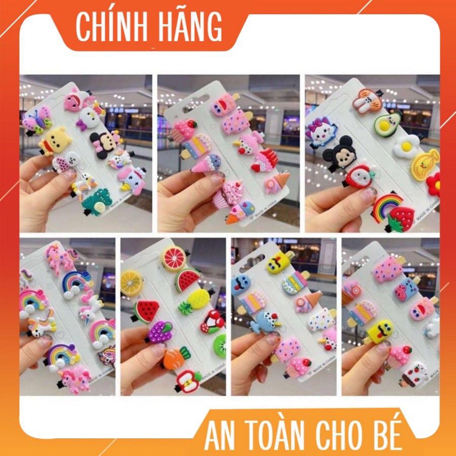 Set 10 Nơ Kẹp Tóc Đáng Yêu Cho Bé Gái