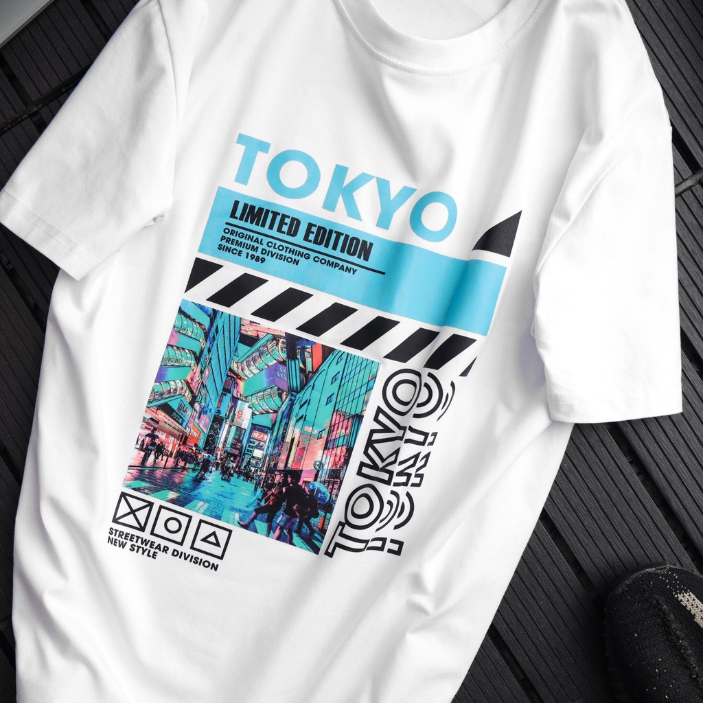 Áo thun tay lỡ nam nữ in hình TOKYO, Vải Cotton Form Oversize  TOKYO style, Vải Cotton Co Giãn - SELECTED.STORE