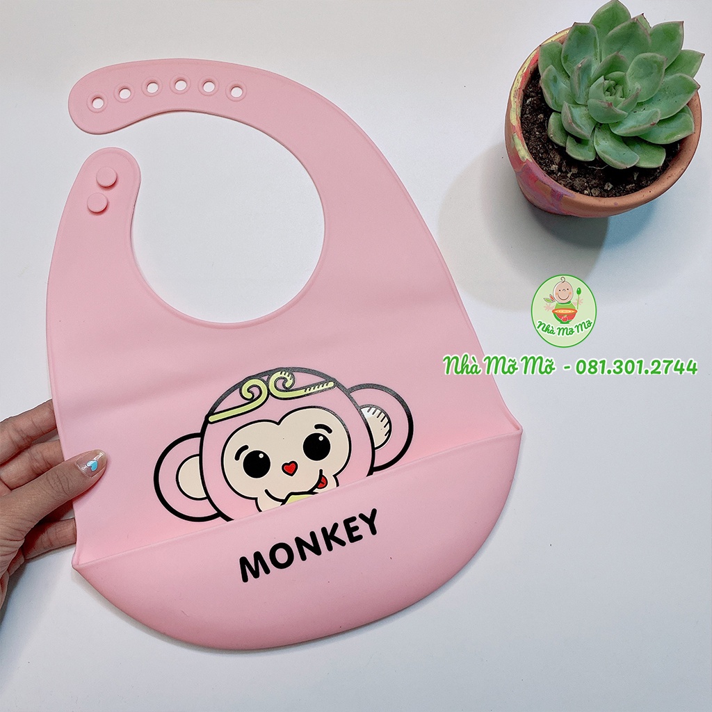 Yếm Ăn Dặm Yếm Máng Silicon Cho Bé Từ 6 Tháng