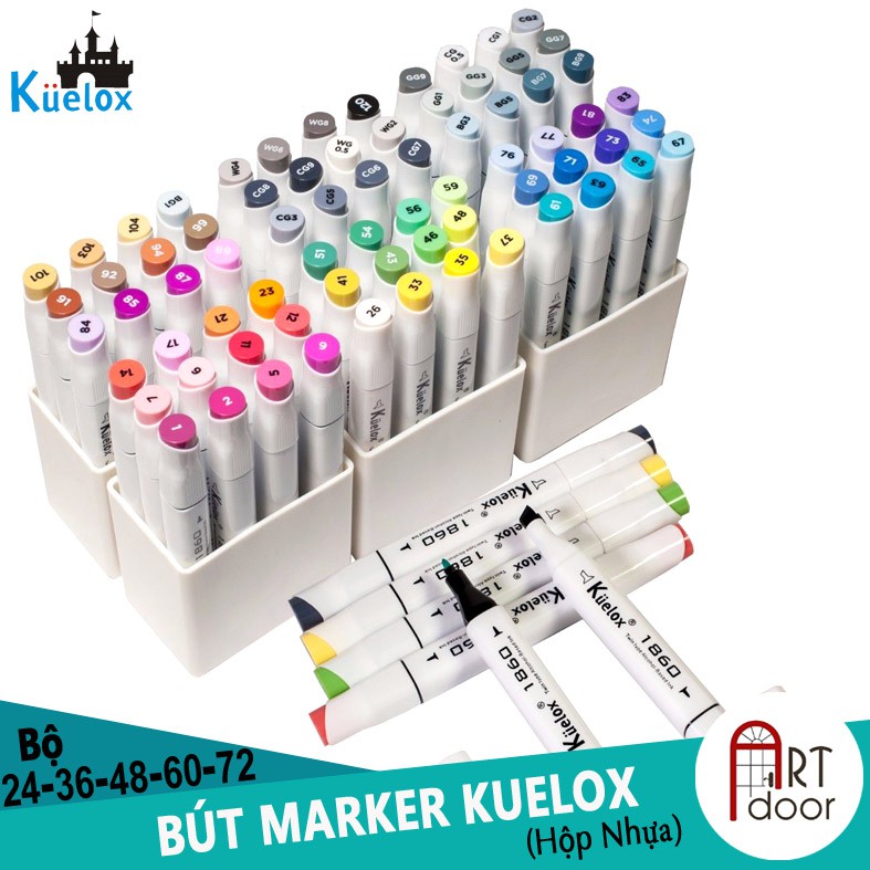 [ARTDOOR] Bộ bút marker KUELOX (hộp nhựa)