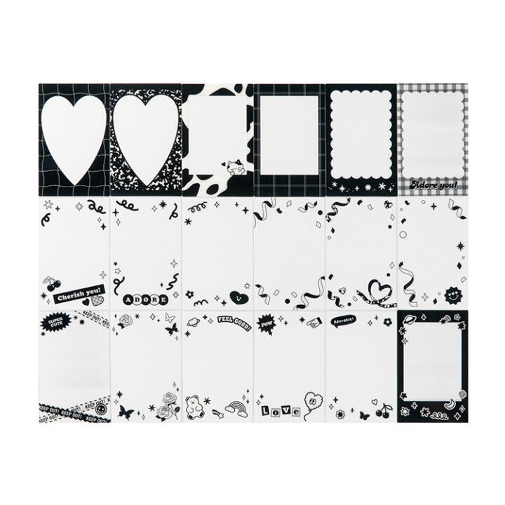 Toploader Decor ARTBOX Hàn Quốc Trang Trí Card Ảnh Photocard Polaroid 18 Khung Màu Đen Trắng