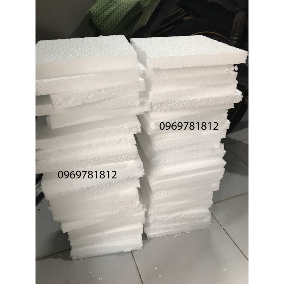 Set 10 tấm xốp cứng chèn hàng dễ vỡ, hàng giá trị cao dày 2cm kt 20x20cm