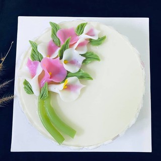 Bộ khuôn silicon hoa loa kèn 3 bông đổ tạo hình cho bánh rau câu 3D, 4D