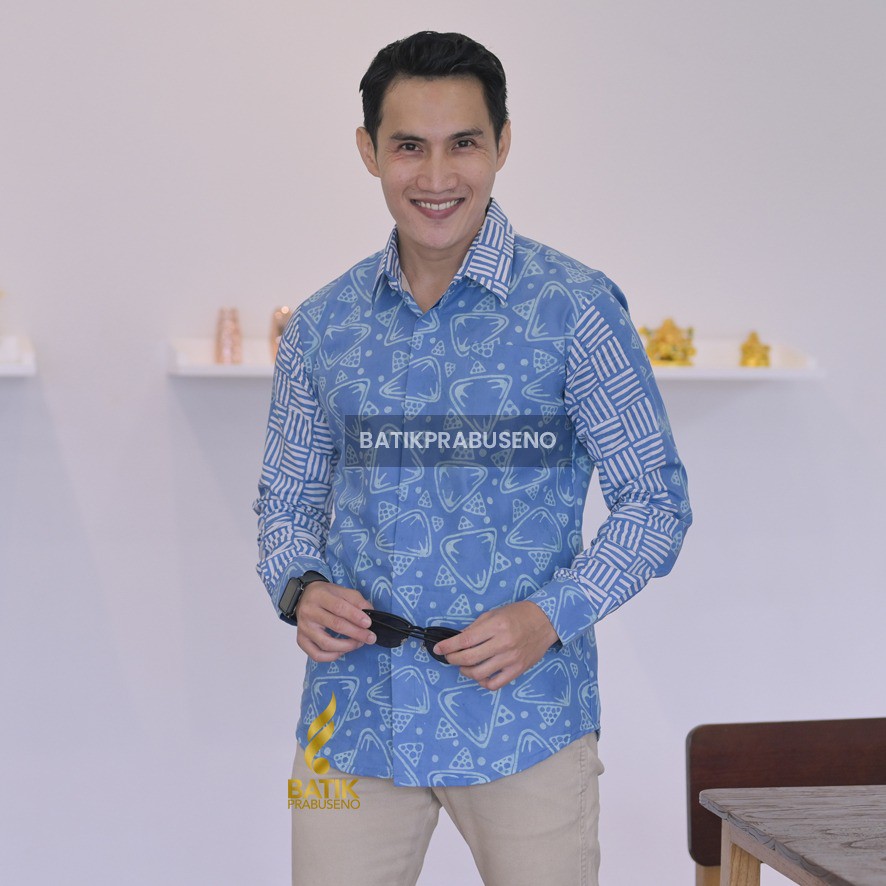 Áo Sơ Mi Dài Tay BATIK PRABUSENO Ekwira BATIK Cho Nam SLIMFIT